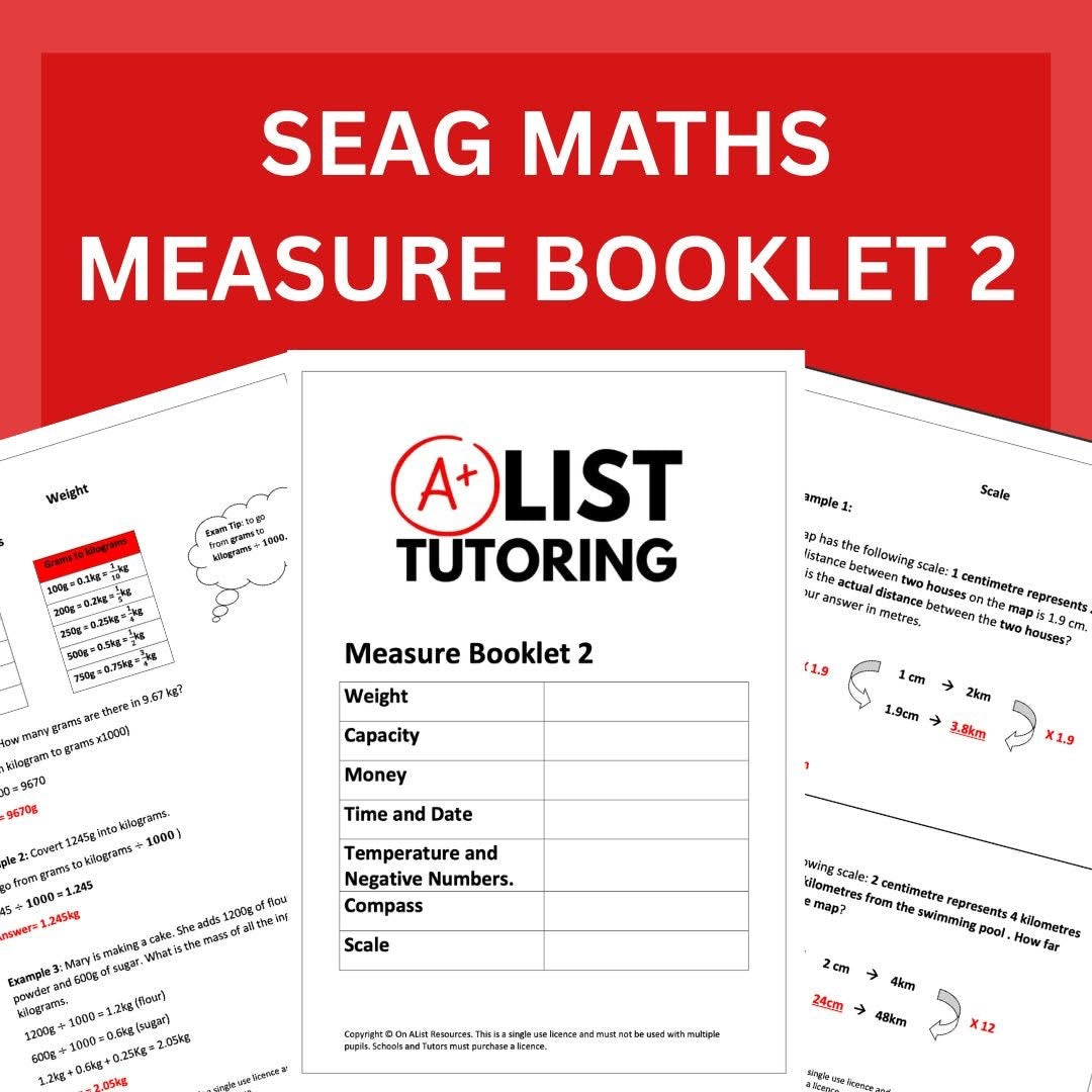 Transfer Test Maths: Measure revision booklet 2 PDF