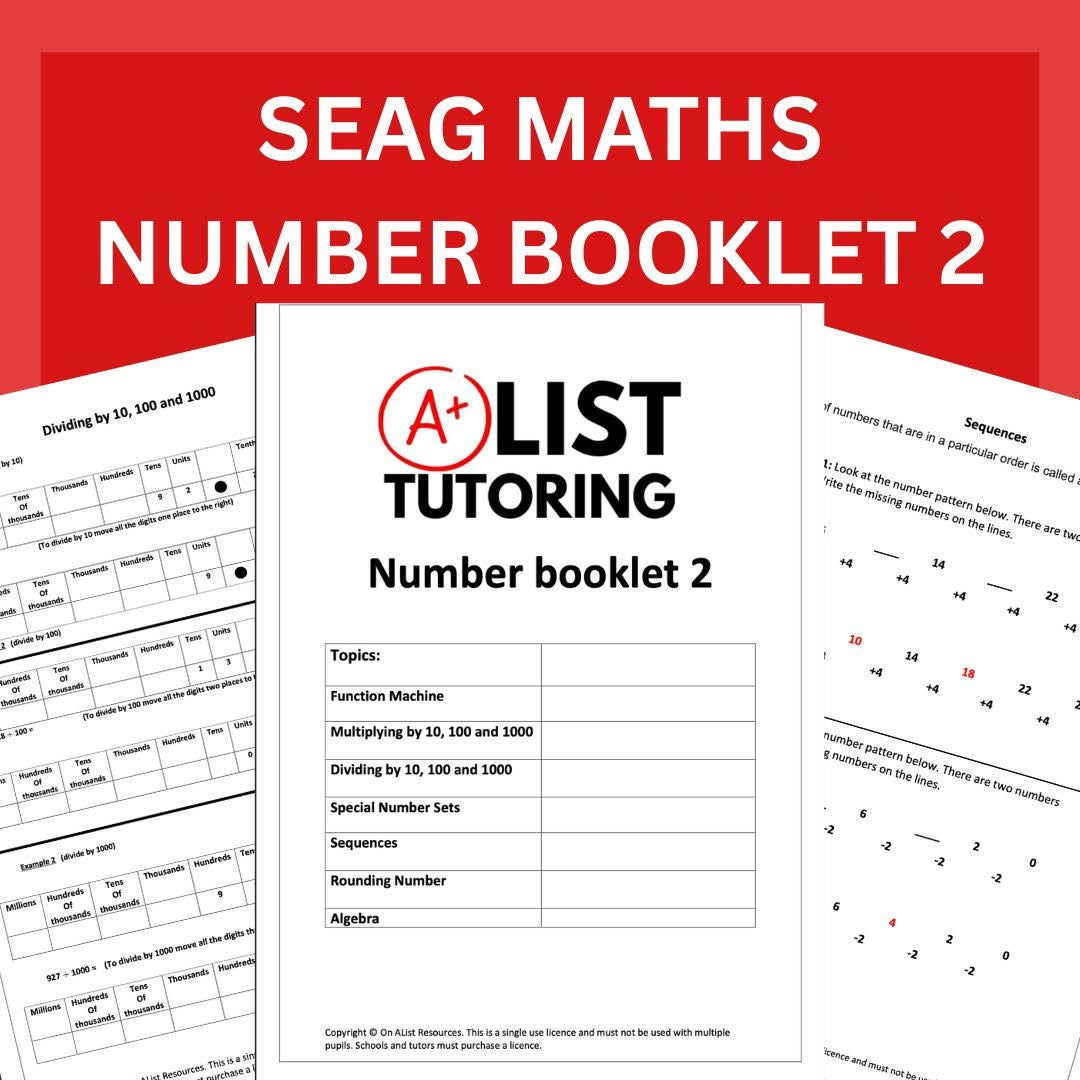 Transfer Test Maths: Number revision booklet 2 PDF