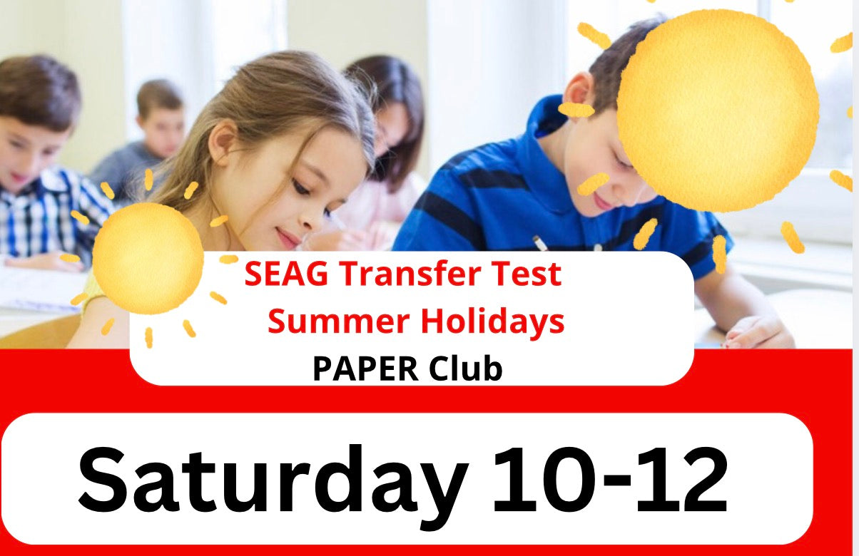 SEAG Summer Practice paper Club - Saturday 10-12