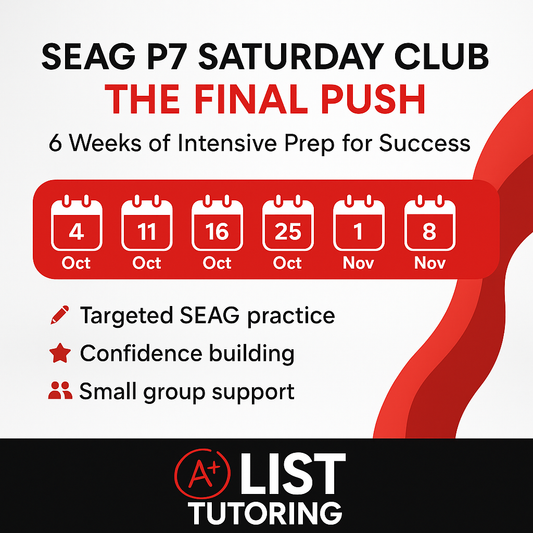 SEAG P7 Saturday Club – The Final Push (6 Weeks)