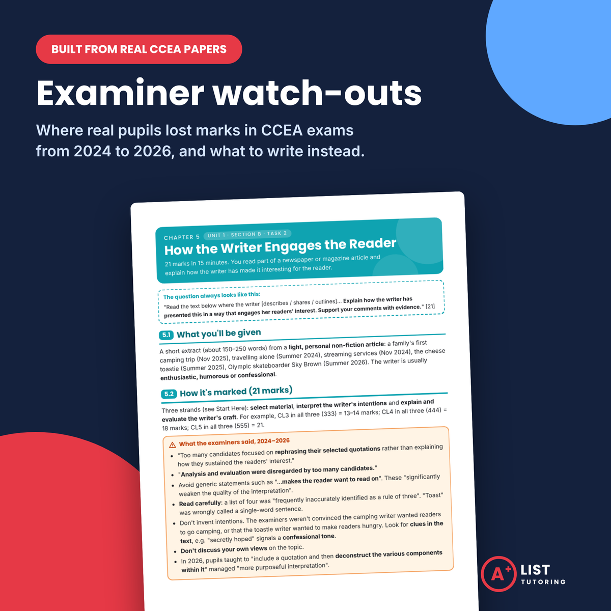 CCEA GCSE English Language Unit 1 & Unit 4 Revision Guide PDF