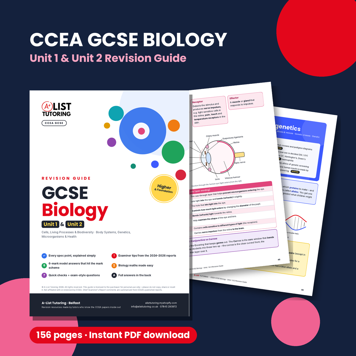 CCEA GCSE Biology Unit 1 & Unit 2 Revision Guide PDF