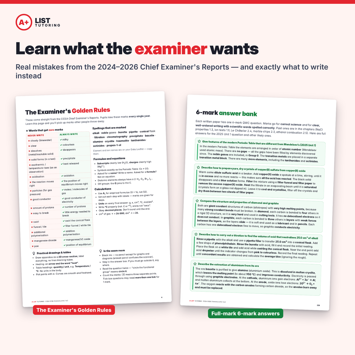 CCEA GCSE Chemistry Unit 1 & Unit 2 Revision Guide PDF