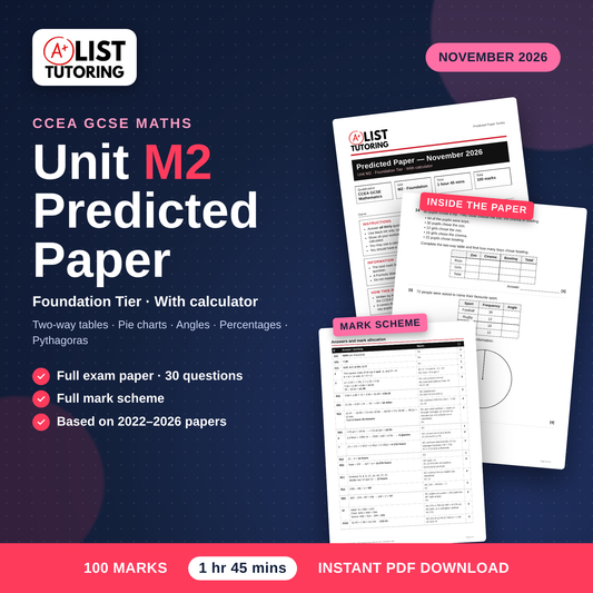 CCEA GCSE Maths M2 Predicted Paper November 2026 PDF