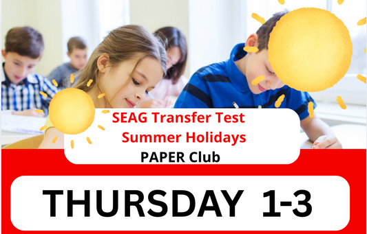 SEAG Summer Practice paper Club - THURSDAY 1-3
