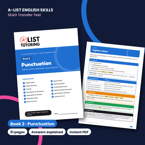 SEAG Transfer Test English Book 2: Punctuation PDF