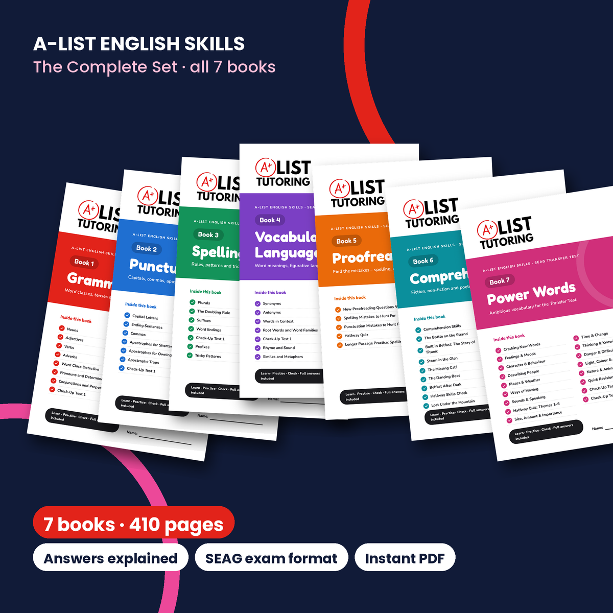 SEAG Transfer Test Maths Complete Set: All 7 Books PDF Bundle